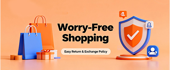 Shop worry-free with our easy return and exchange policy, backed by customer support ready to assist you.