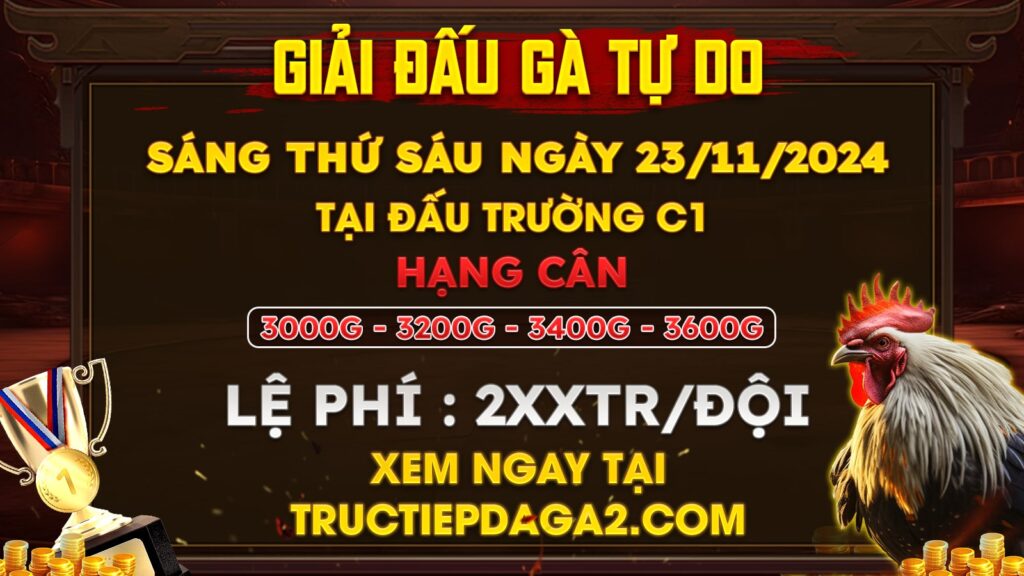 [Thông Báo] Giải Đấu Gà Tự Do CPC1 Ngày 23/11/2024