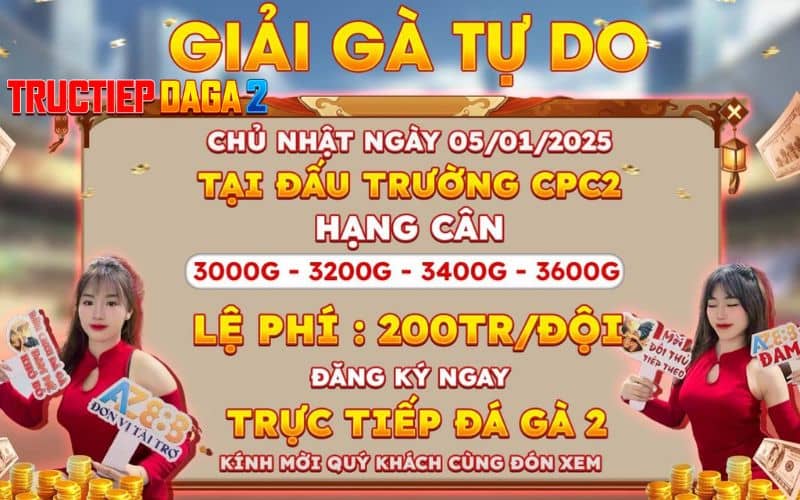 Giải Gà Tự Do Tại Bồ Gà CPC2 Ngày 05/01/2025